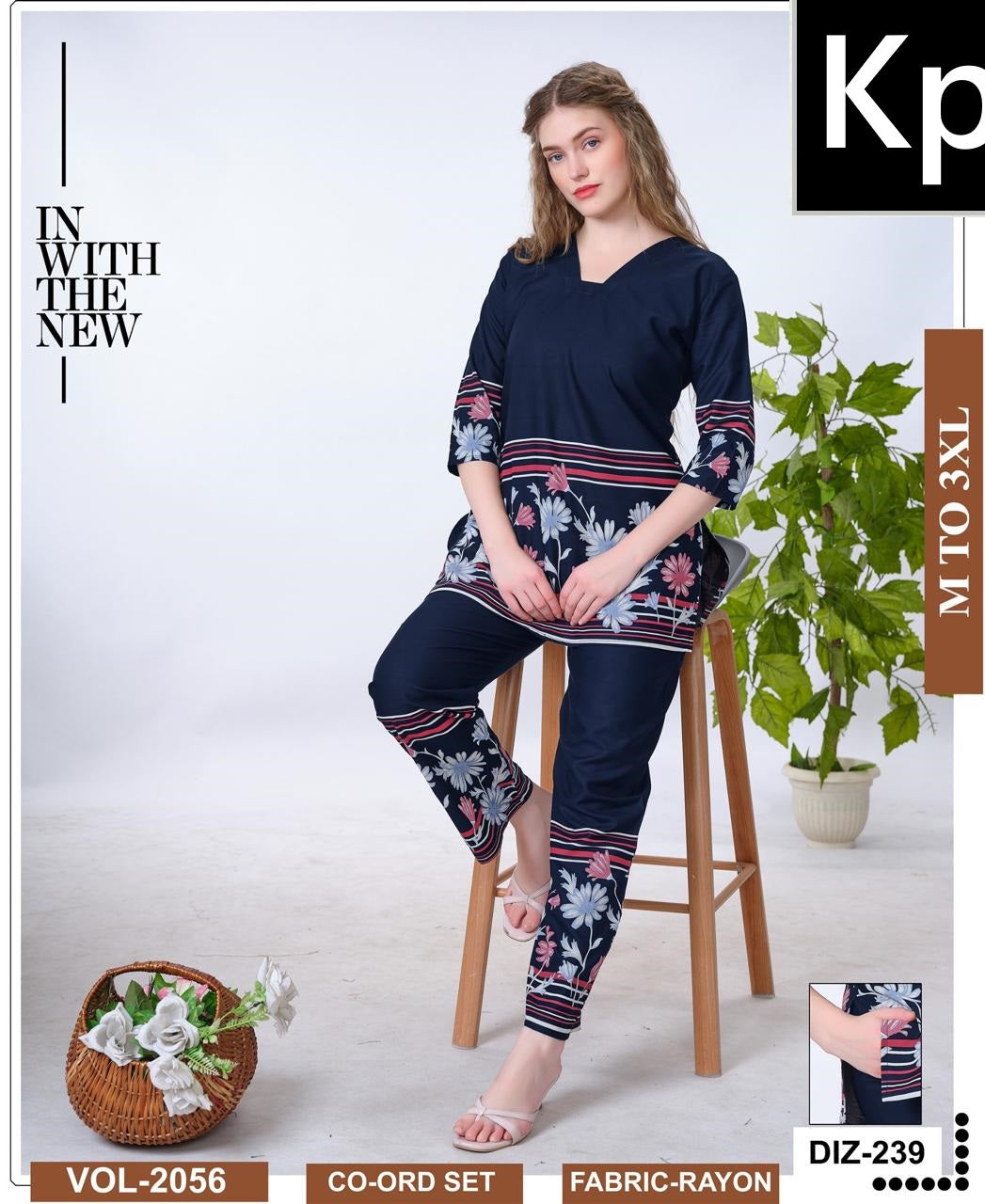 Vol 2056 Kp Rayon 22Kg Co Ord Set Wholesale Price