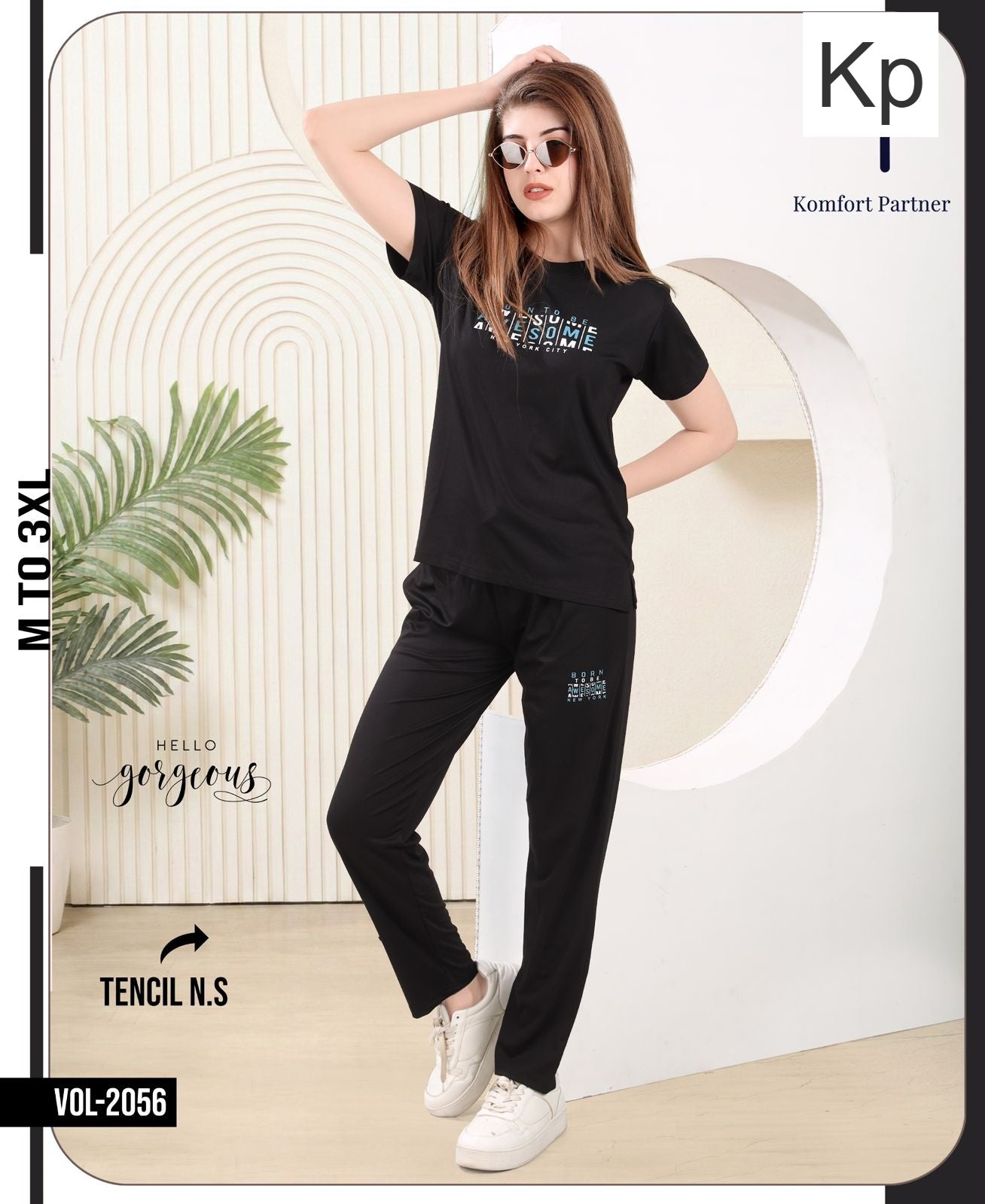 Vol 2056 Kp Tencil Pyjama Night Suits Wholesale
