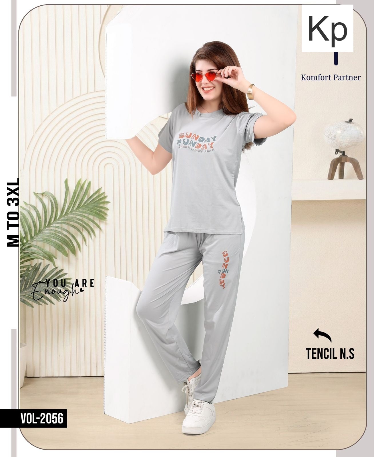 Vol 2056 Kp Tencil Pyjama Night Suits Wholesale
