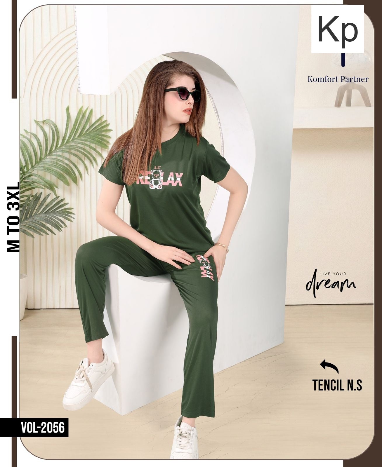 Vol 2056 Kp Tencil Pyjama Night Suits Wholesale
