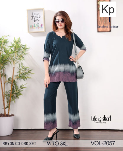 Vol 2057 Kp Rayon Co Ord Set Wholesale Rate