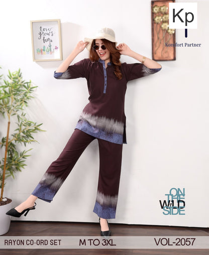 Vol 2057 Kp Rayon Co Ord Set Wholesale Rate