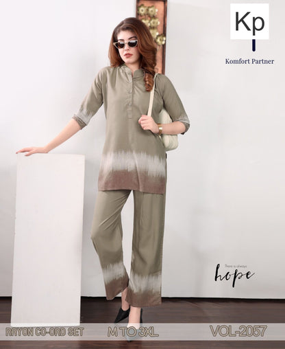 Vol 2057 Kp Rayon Co Ord Set Wholesale Rate