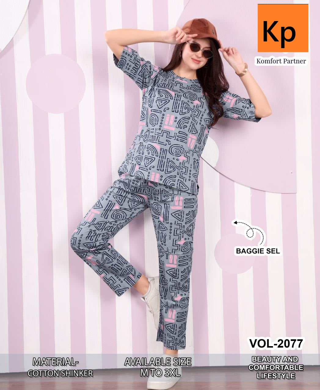 Vol 2077 Kp Cotton Pyjama Night Suits Wholesaler Gujarat