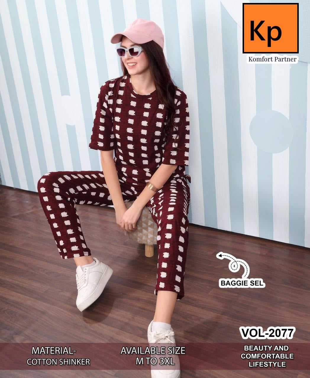 Vol 2077 Kp Cotton Pyjama Night Suits Wholesaler Gujarat