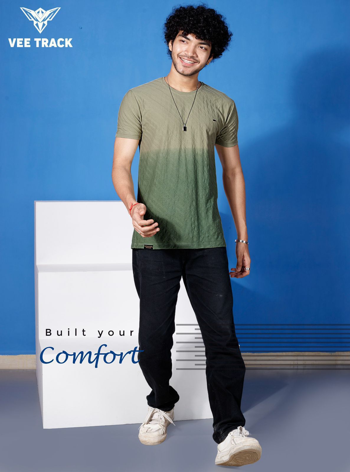 Vol 2078 Vee Track Cotton Jacquard Mens Tshirts Wholesale Price