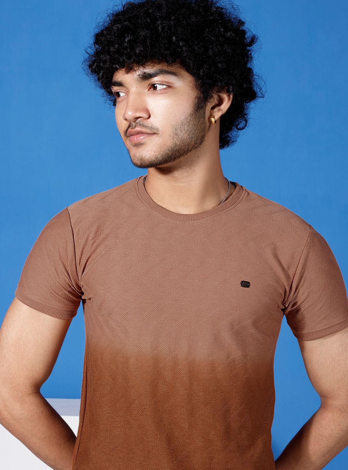 Vol 2078 Vee Track Cotton Jacquard Mens Tshirts Wholesale Price