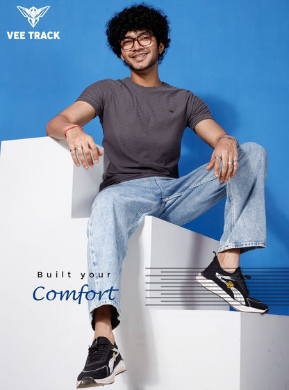 Vol 2078 Vee Track Cotton Jacquard Mens Tshirts Wholesale Price