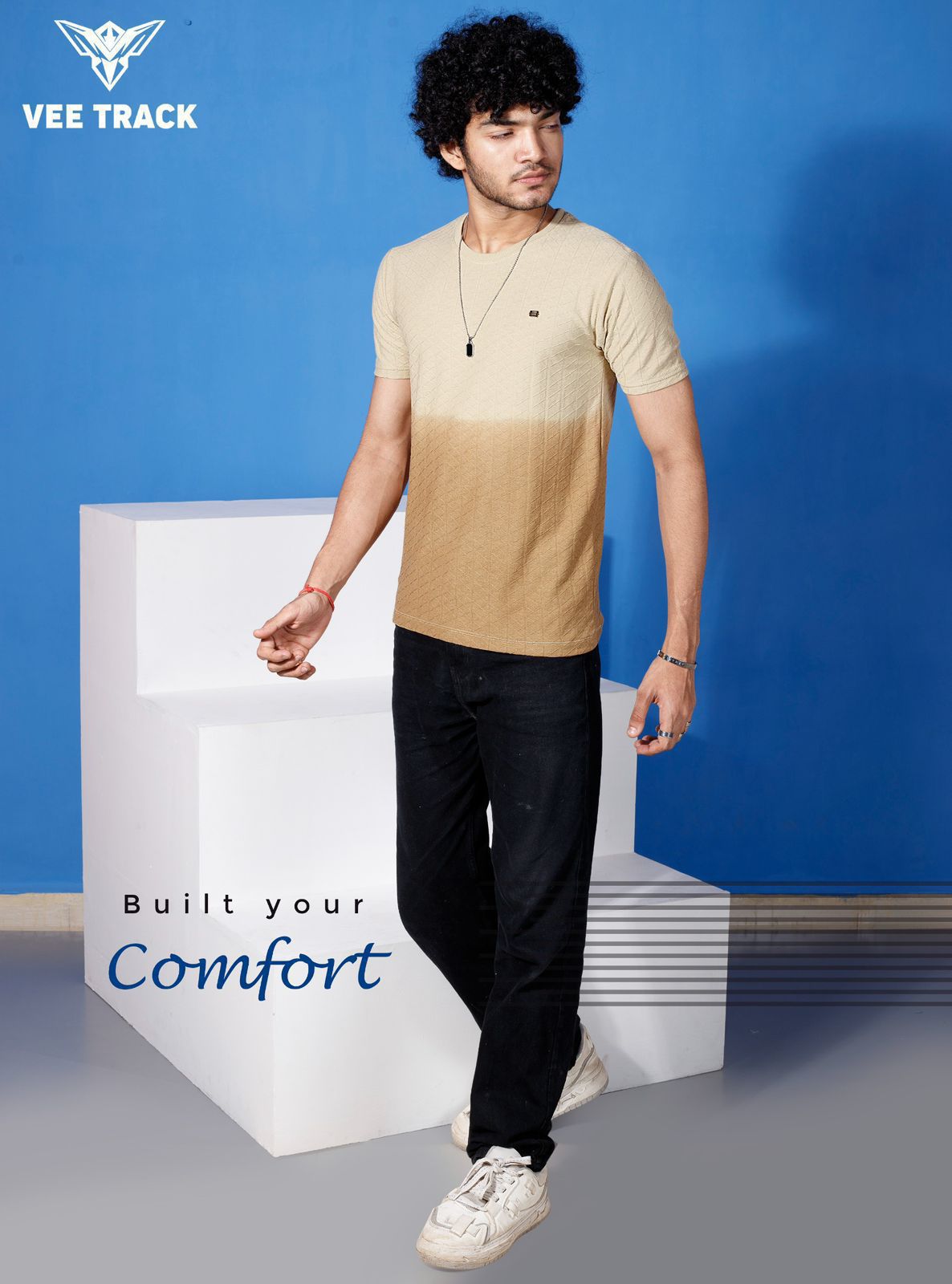 Vol 2078 Vee Track Cotton Jacquard Mens Tshirts Wholesale Price