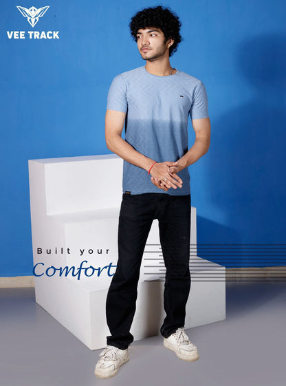 Vol 2078 Vee Track Cotton Jacquard Mens Tshirts Wholesale Price