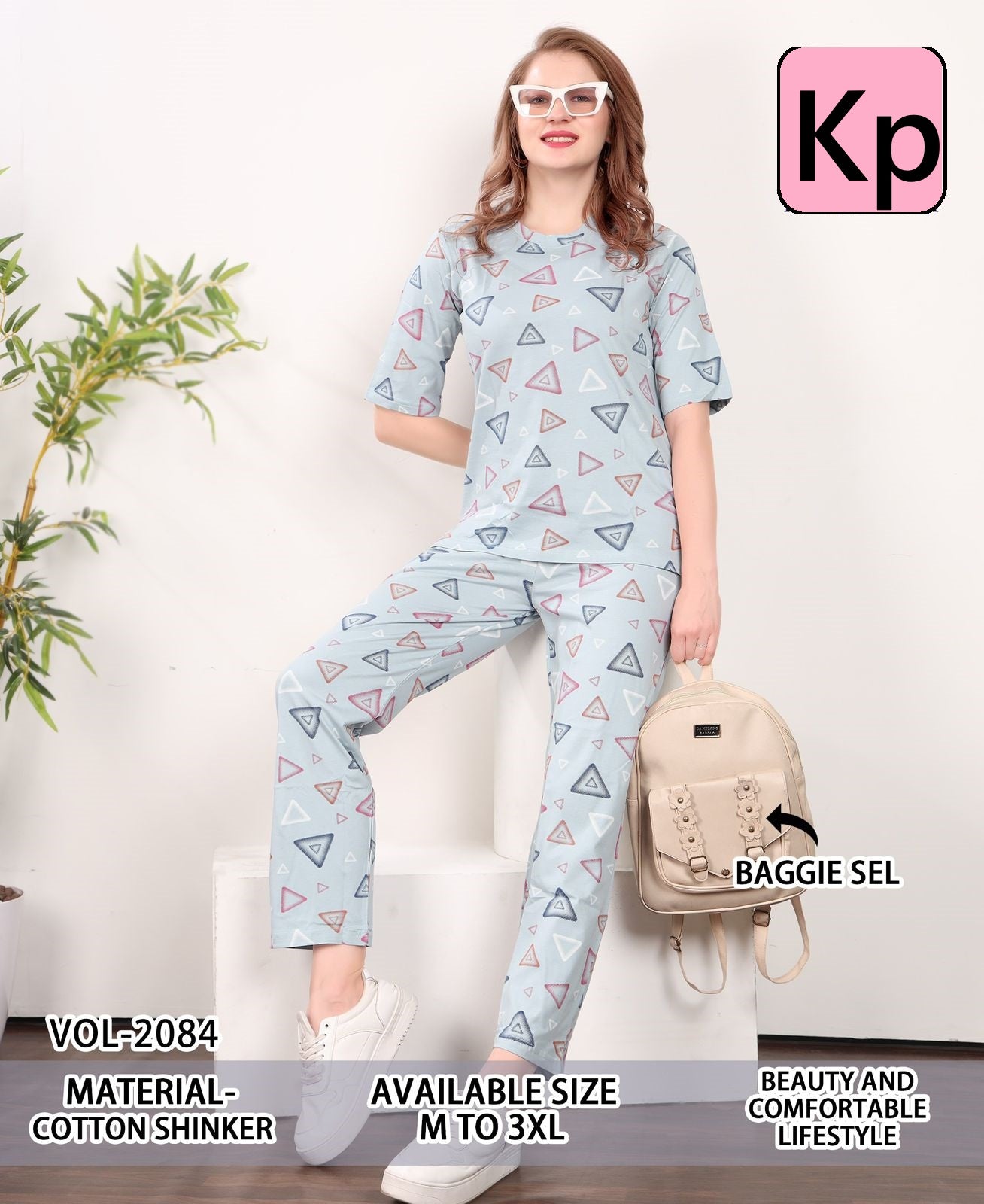 Vol 2084 Kp Cotton Pyjama Night Suits Exporter India