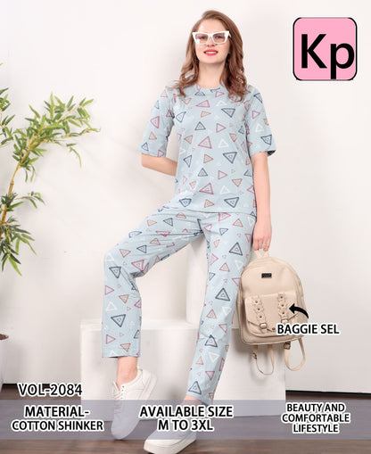 Vol 2084 Kp Cotton Pyjama Night Suits Exporter India