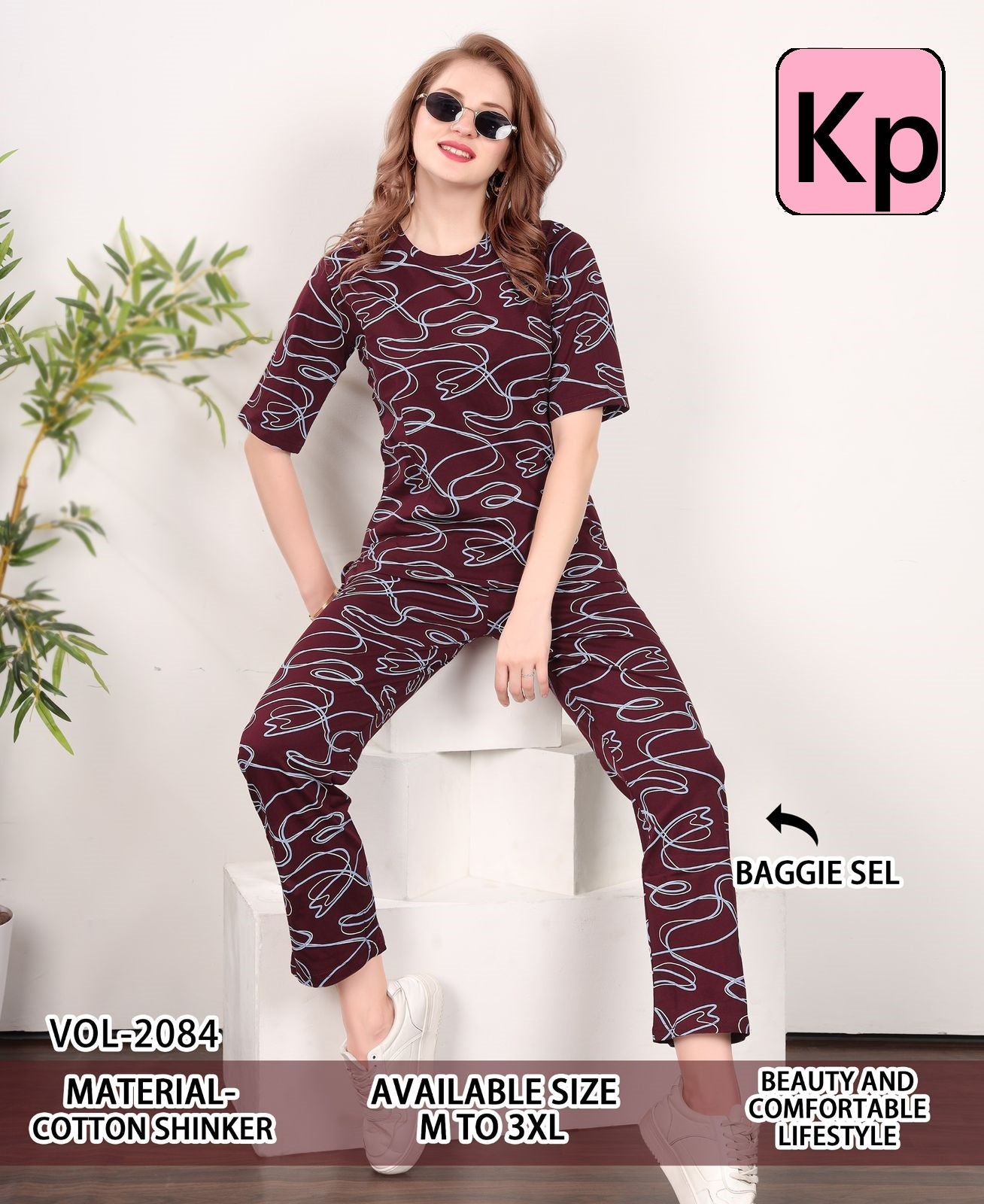 Vol 2084 Kp Cotton Pyjama Night Suits Exporter India
