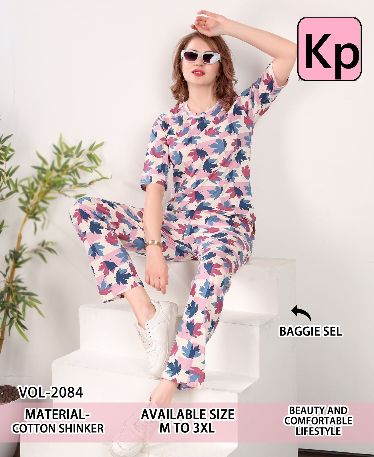 Vol 2084 Kp Cotton Pyjama Night Suits Exporter India
