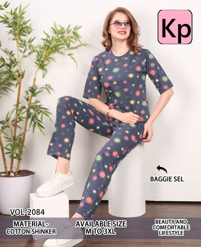 Vol 2084 Kp Cotton Pyjama Night Suits Exporter India