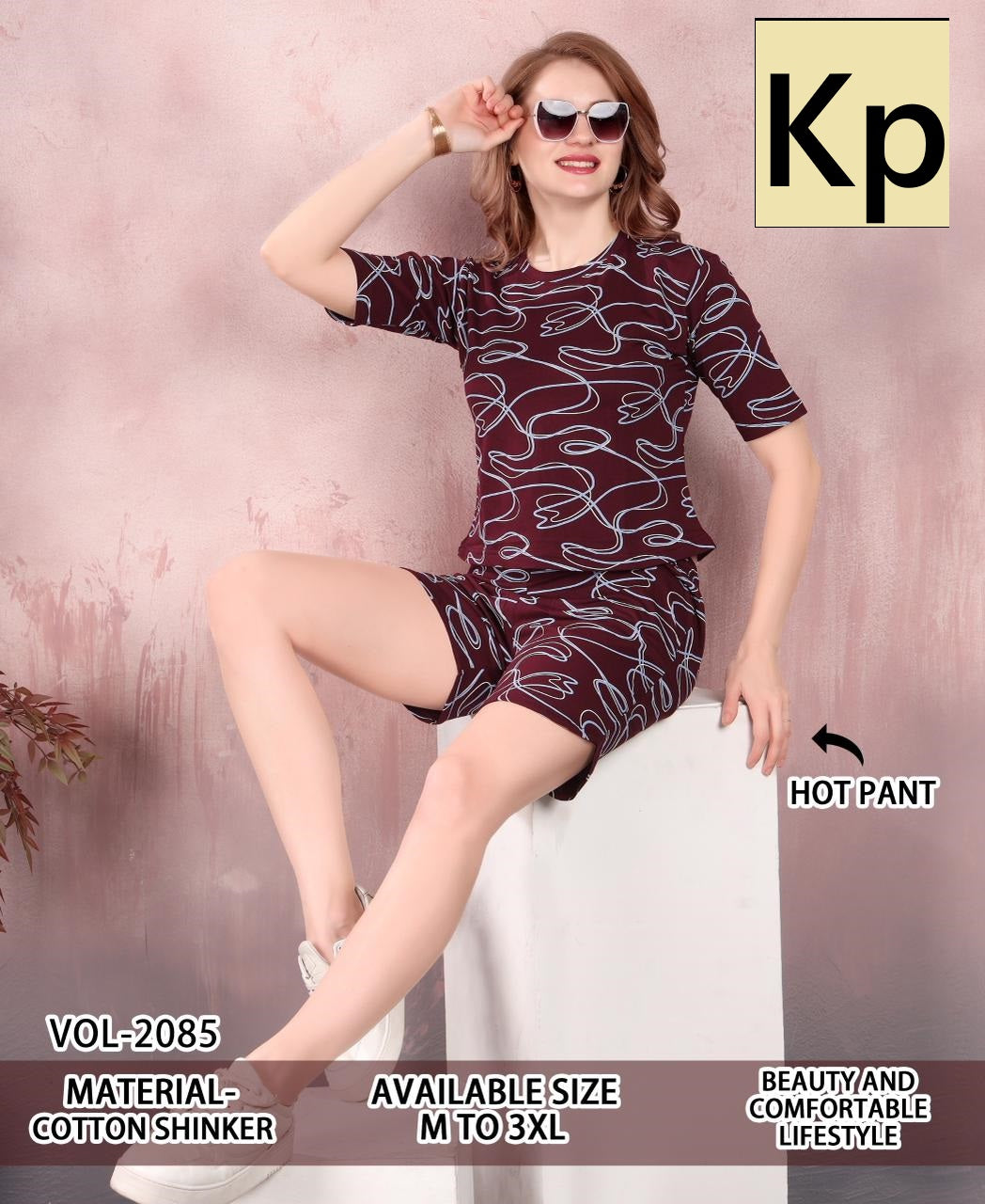 Vol 2085 Kp Cotton Shorts Night Suits Wholesale