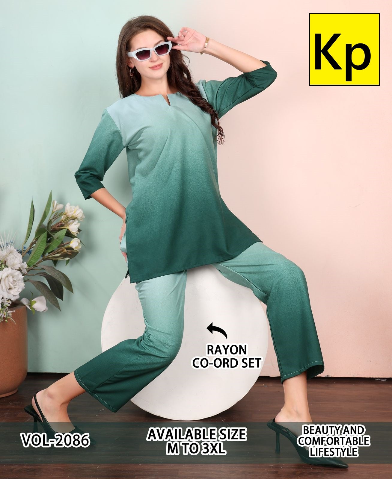 Vol 2086 Kp Rayon Co Ord Set Wholesale Price
