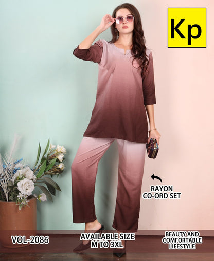 Vol 2086 Kp Rayon Co Ord Set Wholesale Price