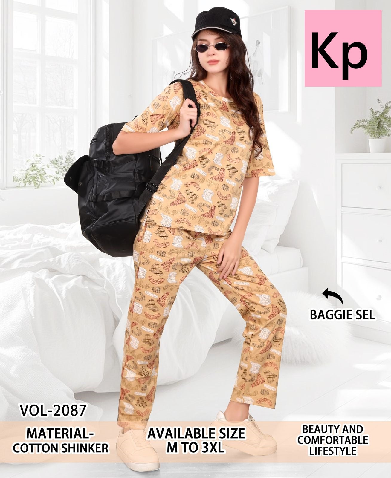 Vol 2087 Kp Cotton Pyjama Night Suits Wholesale