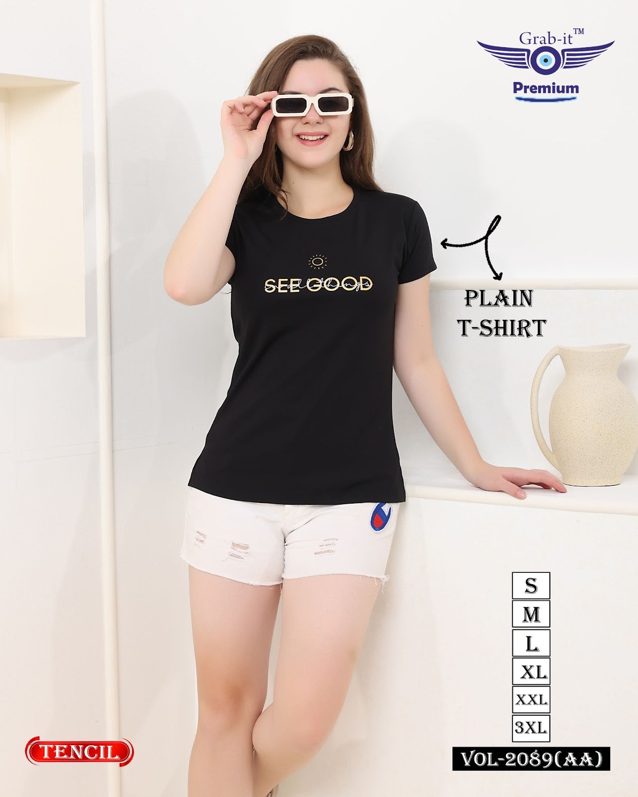 Vol 2089 Aa Grab It Tencil Women Tshirt Wholesaler Ahmedabad