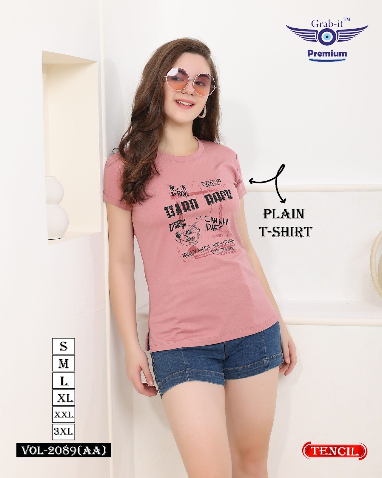 Vol 2089 Aa Grab It Tencil Women Tshirt Wholesaler Ahmedabad
