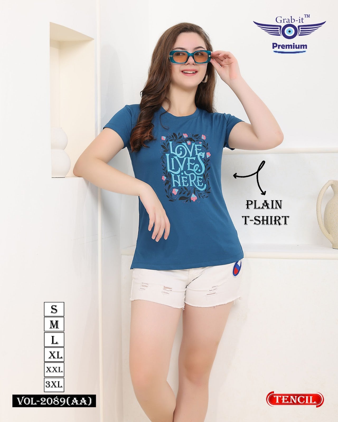 Vol 2089 Aa Grab It Tencil Women Tshirt Wholesaler Ahmedabad