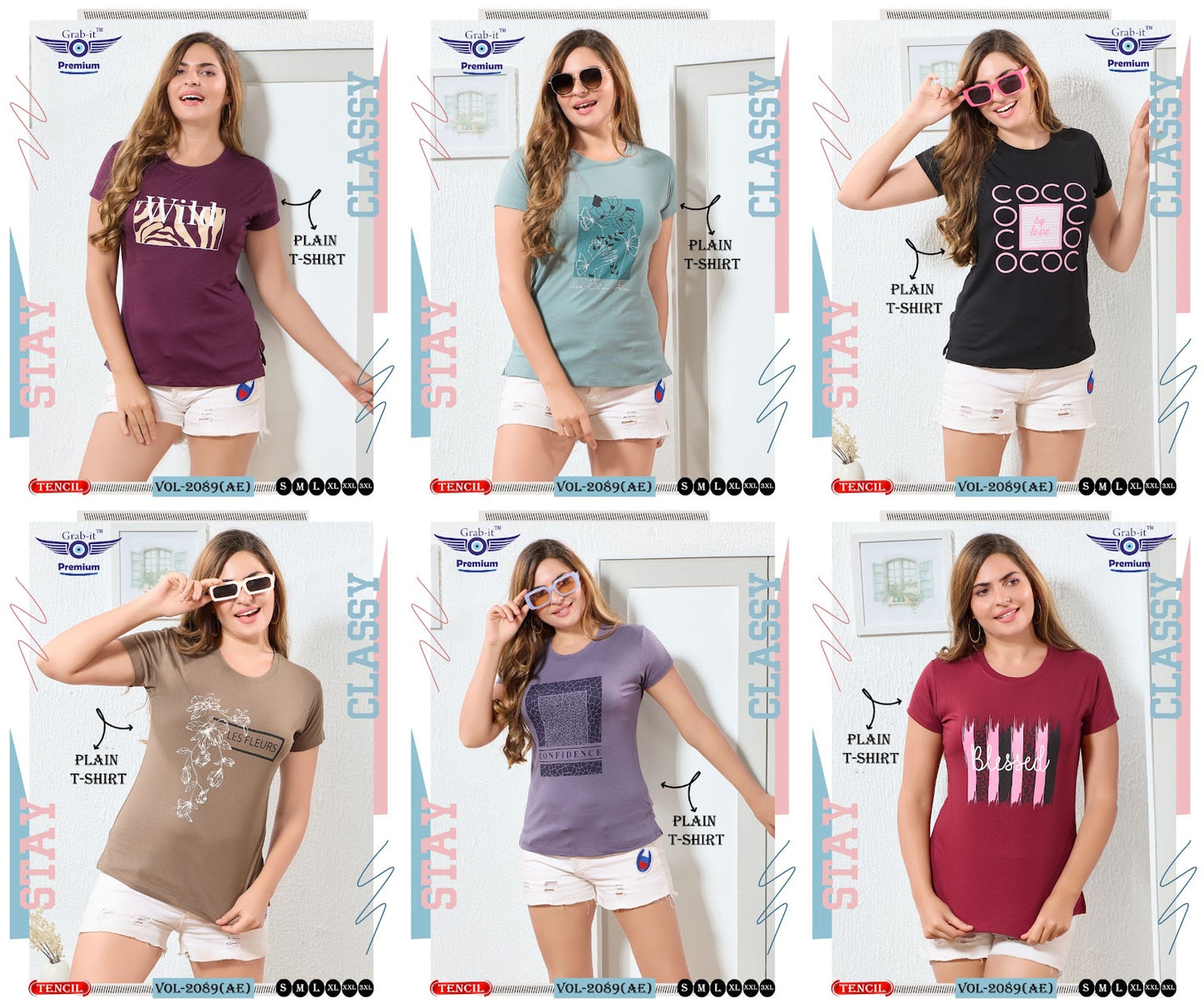 Vol 2089 Ae Grab It Tencil Women Tshirt Exporter Gujarat