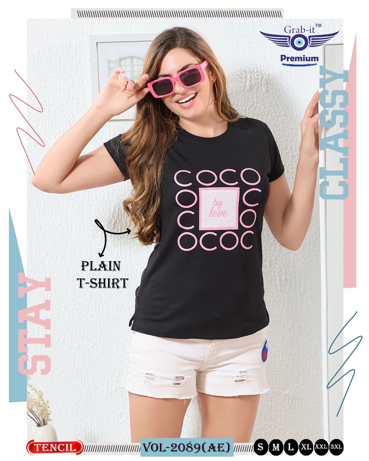 Vol 2089 Ae Grab It Tencil Women Tshirt Exporter Gujarat