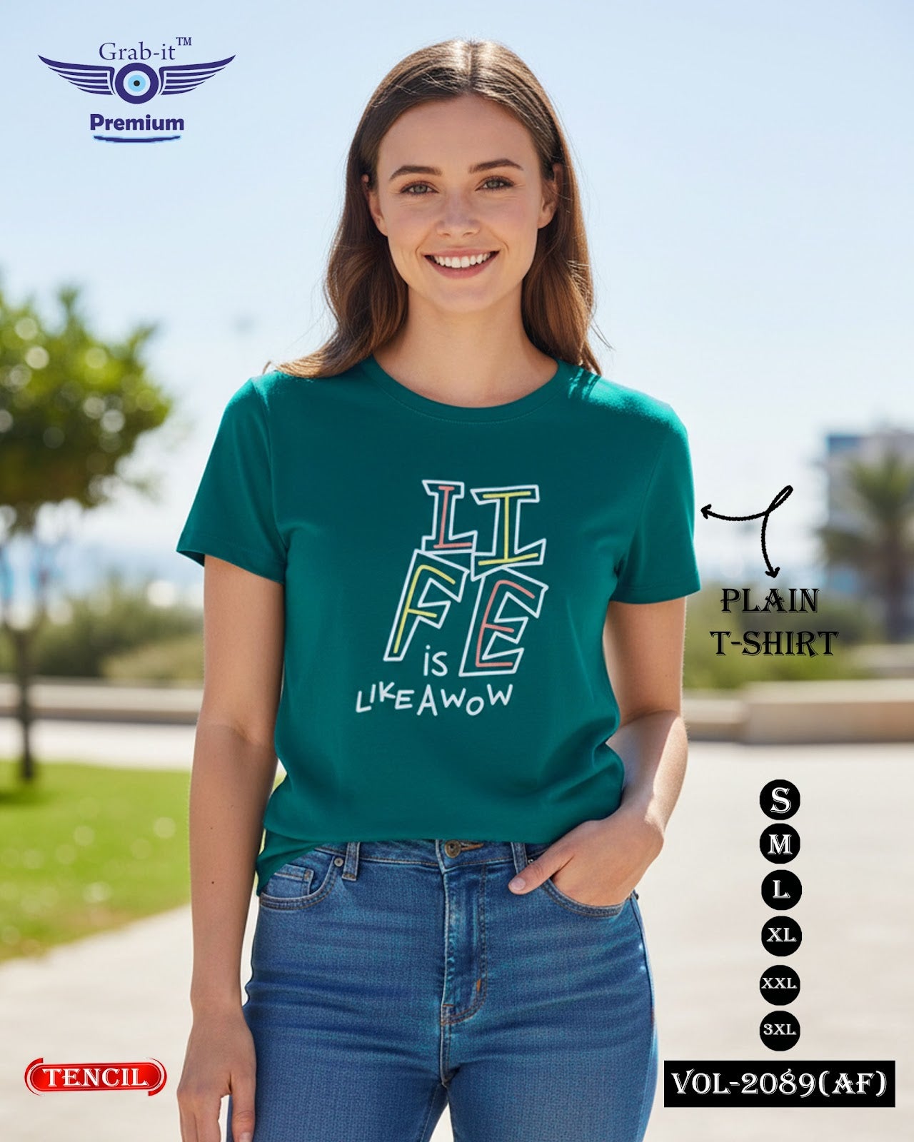 Vol 2089 Af Grab It Tencil Women Tshirt Supplier India