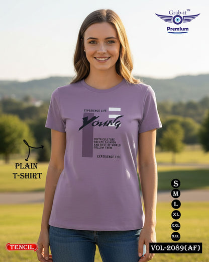 Vol 2089 Af Grab It Tencil Women Tshirt Supplier India