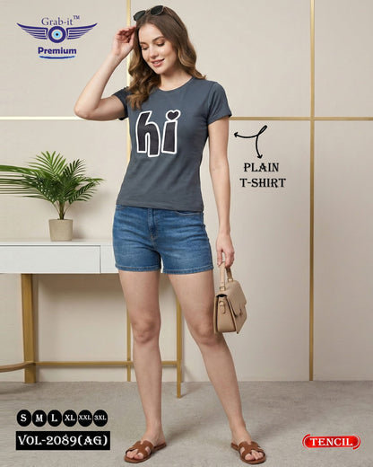 Vol 2089 Ag Grab It Tencil Women Tshirt Supplier Ahmedabad