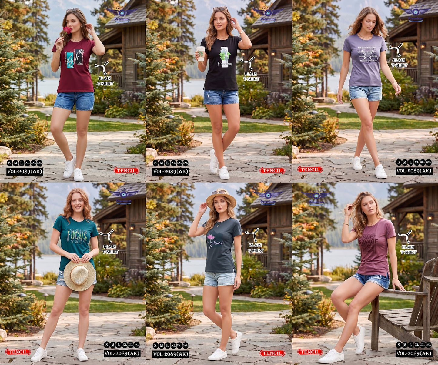 Vol 2089 Ak Grab It Tencil Women Tshirt Wholesaler Gujarat