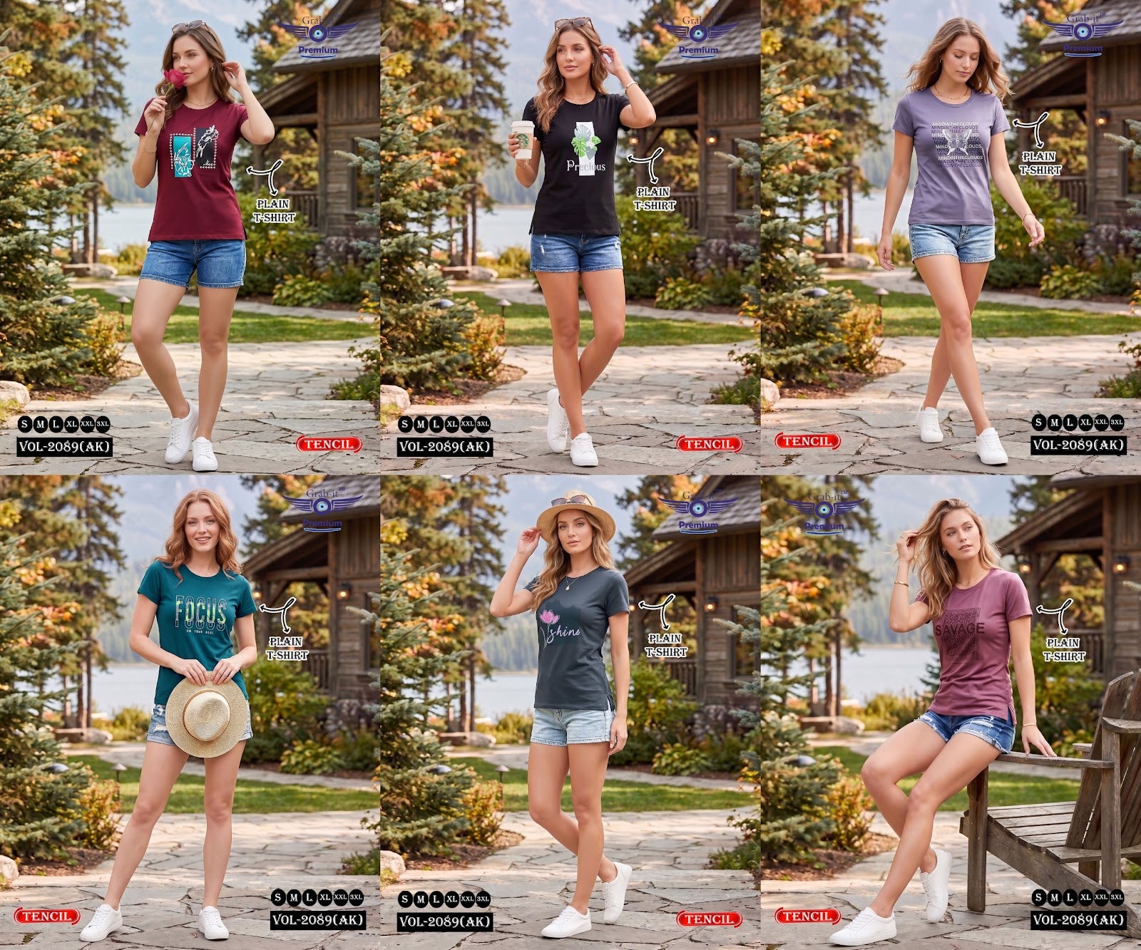 Vol 2089 Ak Grab It Tencil Women Tshirt Wholesaler Gujarat