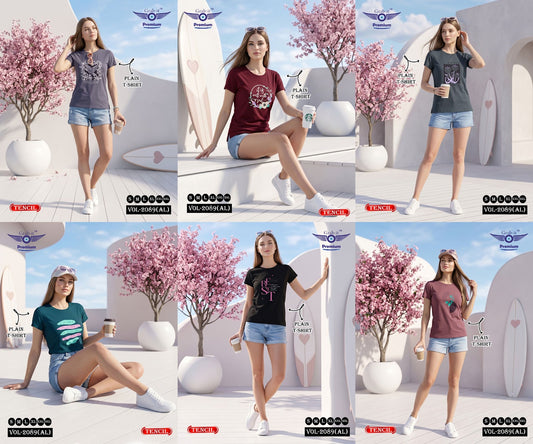Vol 2089 Al Grab It Tencil Women Tshirt Wholesaler Ahmedabad
