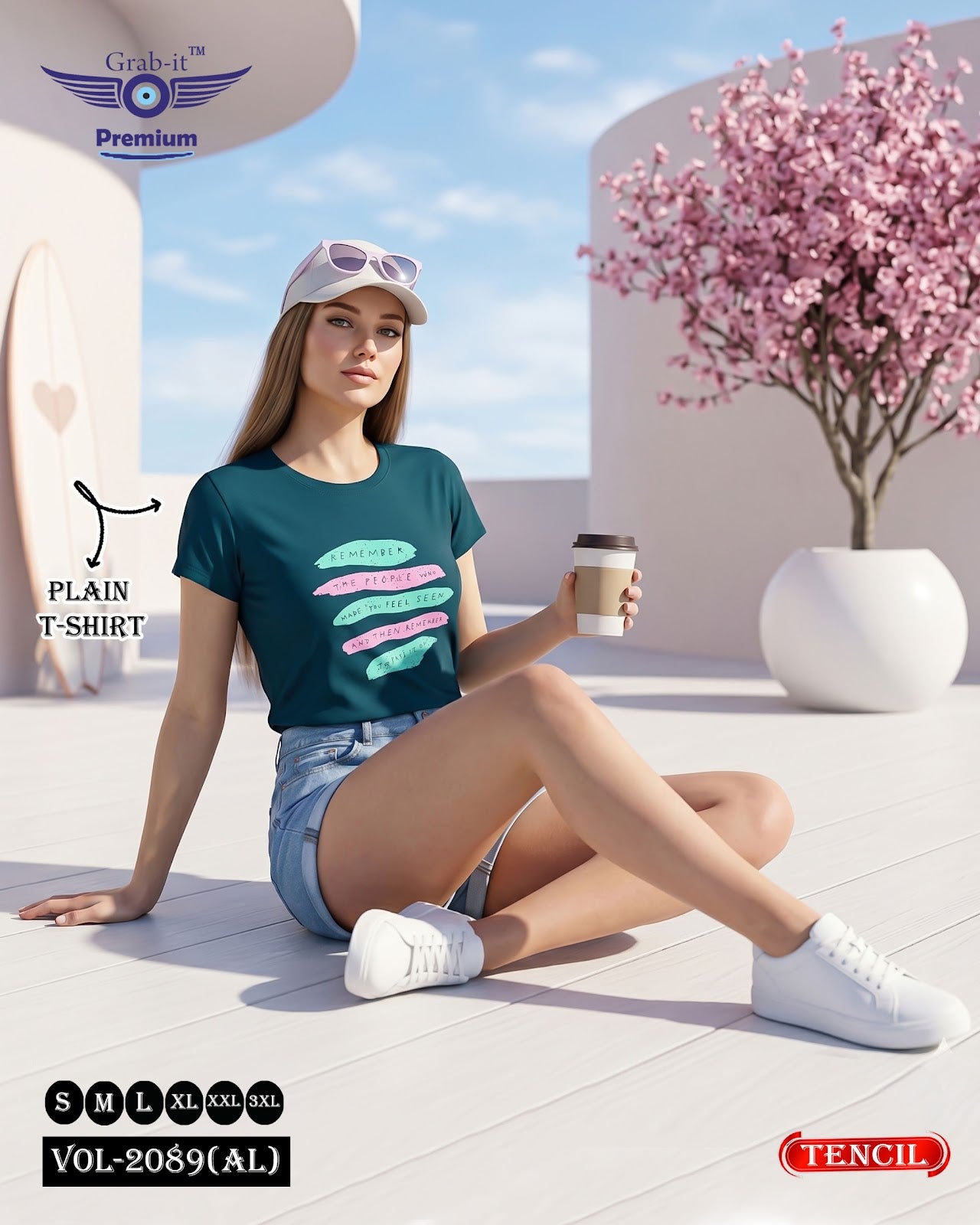 Vol 2089 Al Grab It Tencil Women Tshirt Wholesaler Ahmedabad