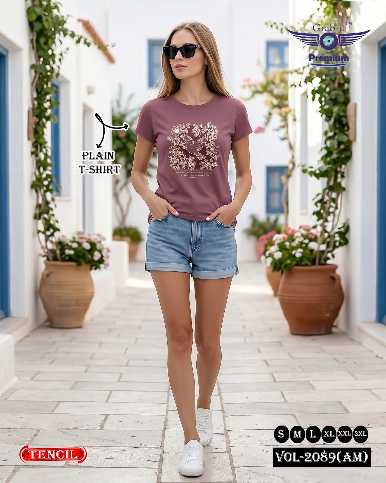Vol 2089 Am Grab It Tencil Women Tshirt Wholesaler Gujarat