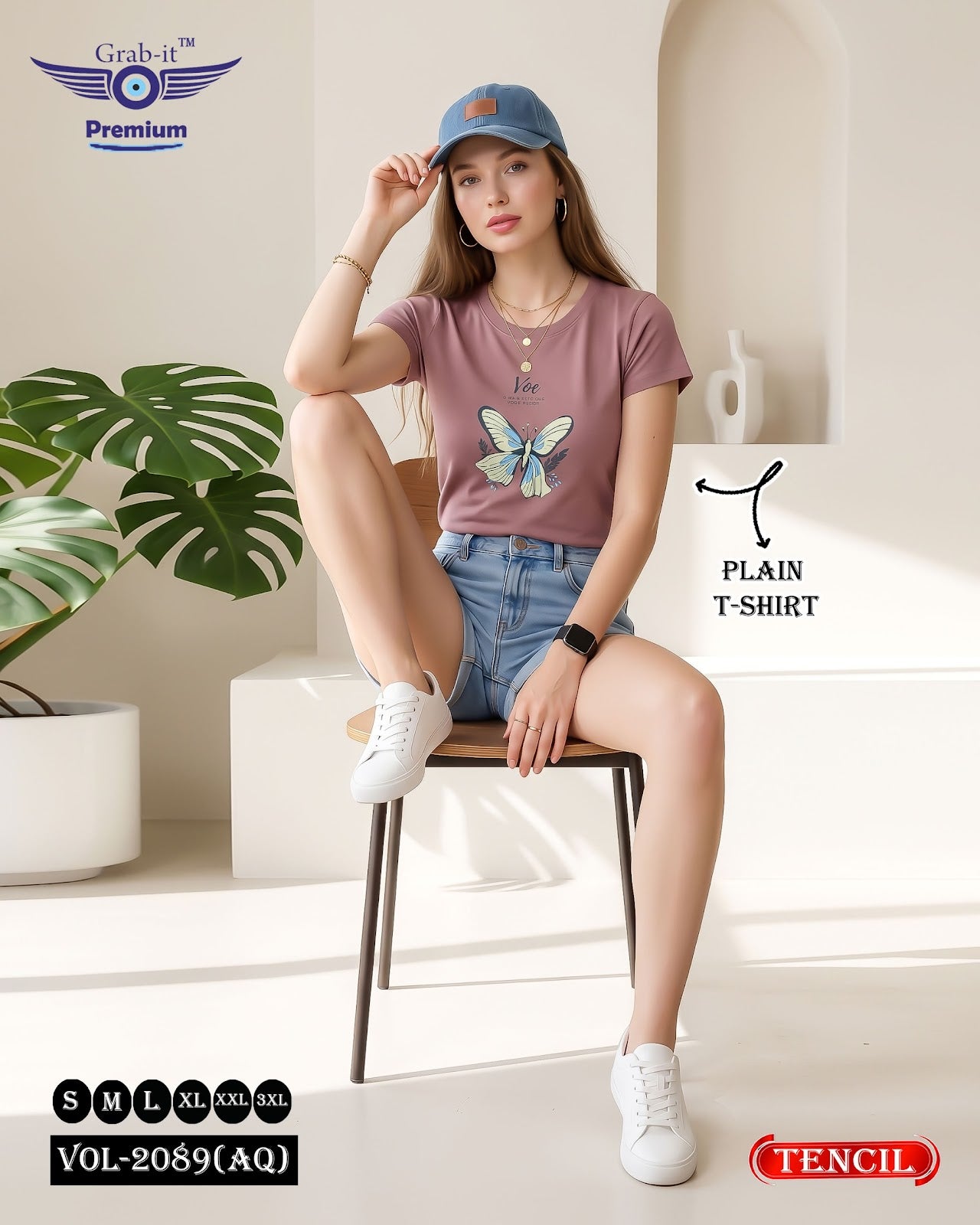 Vol 2089 Aq Grab It Tencil Women Tshirt Exporter