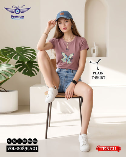 Vol 2089 Aq Grab It Tencil Women Tshirt Exporter
