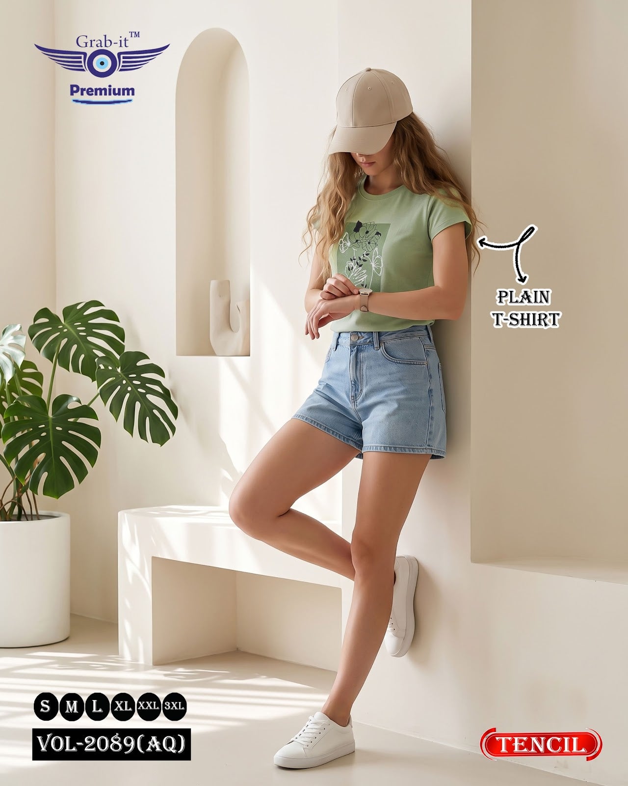 Vol 2089 Aq Grab It Tencil Women Tshirt Exporter