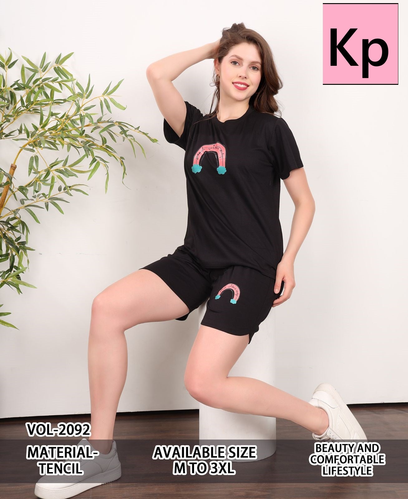 Vol 2092 Kp Tencil Shorts Night Suits Manufacturer