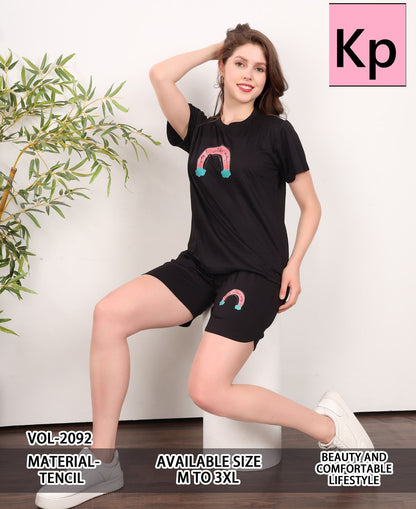Vol 2092 Kp Tencil Shorts Night Suits Manufacturer