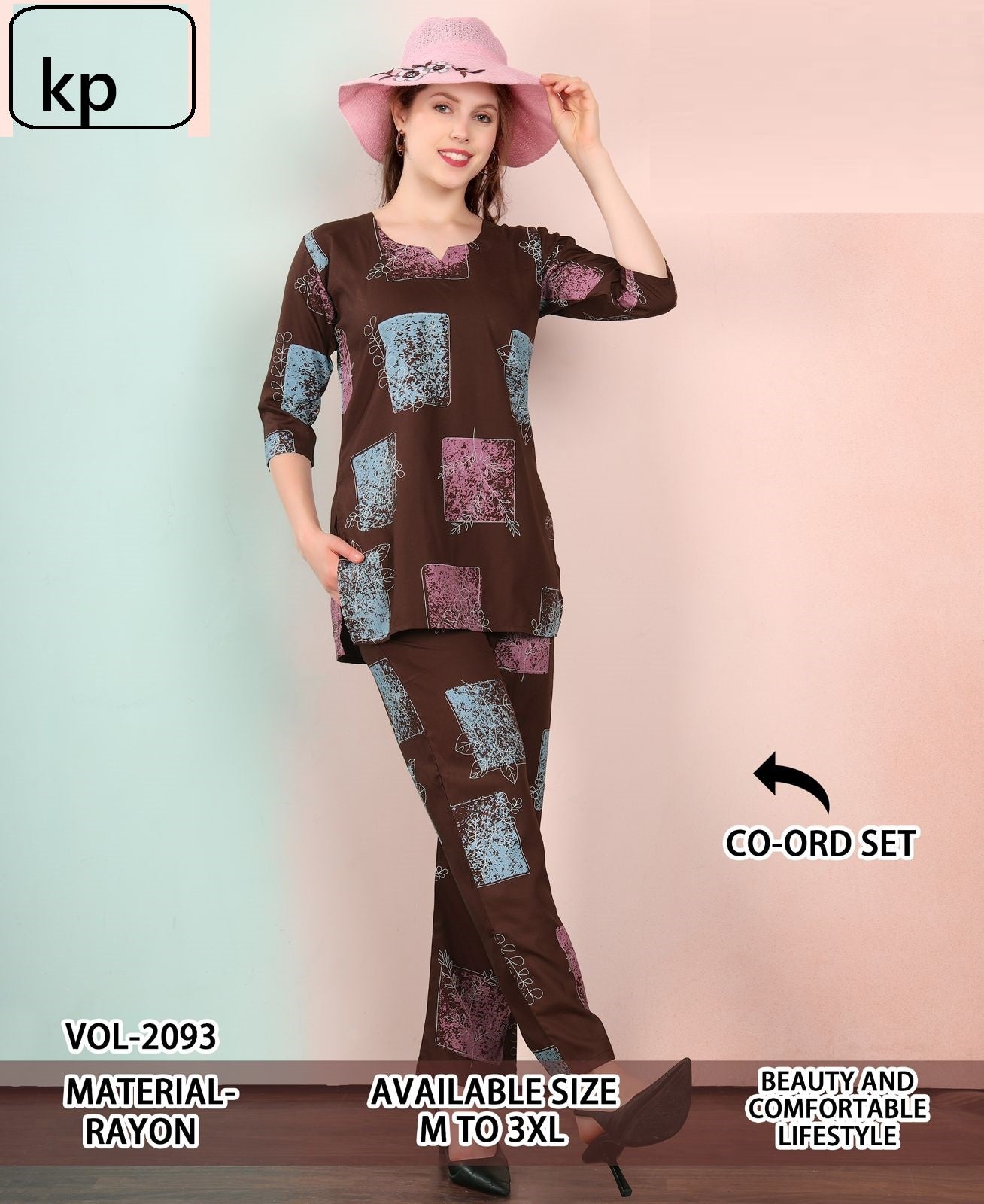 Vol 2093 Kp Rayon 22Kg Co Ord Set Wholesaler India