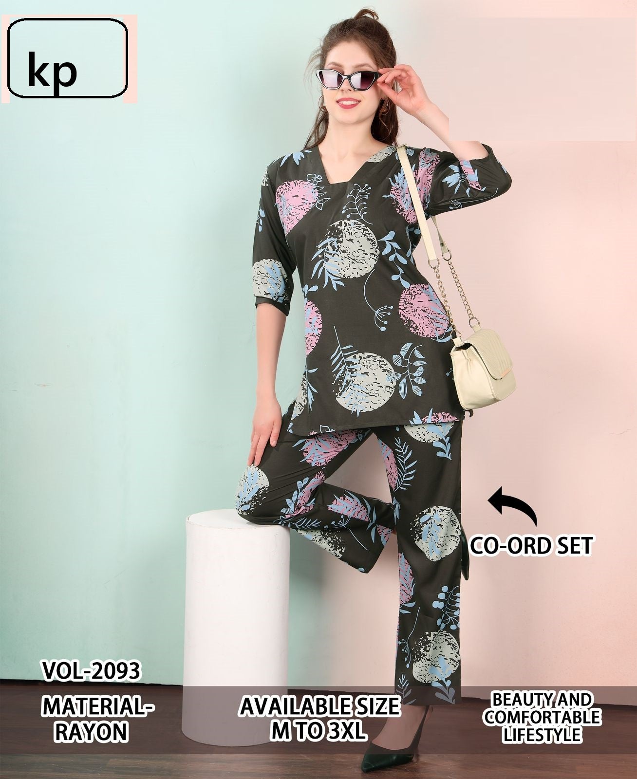 Vol 2093 Kp Rayon 22Kg Co Ord Set Wholesaler India