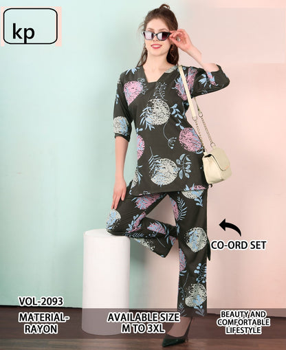 Vol 2093 Kp Rayon 22Kg Co Ord Set Wholesaler India