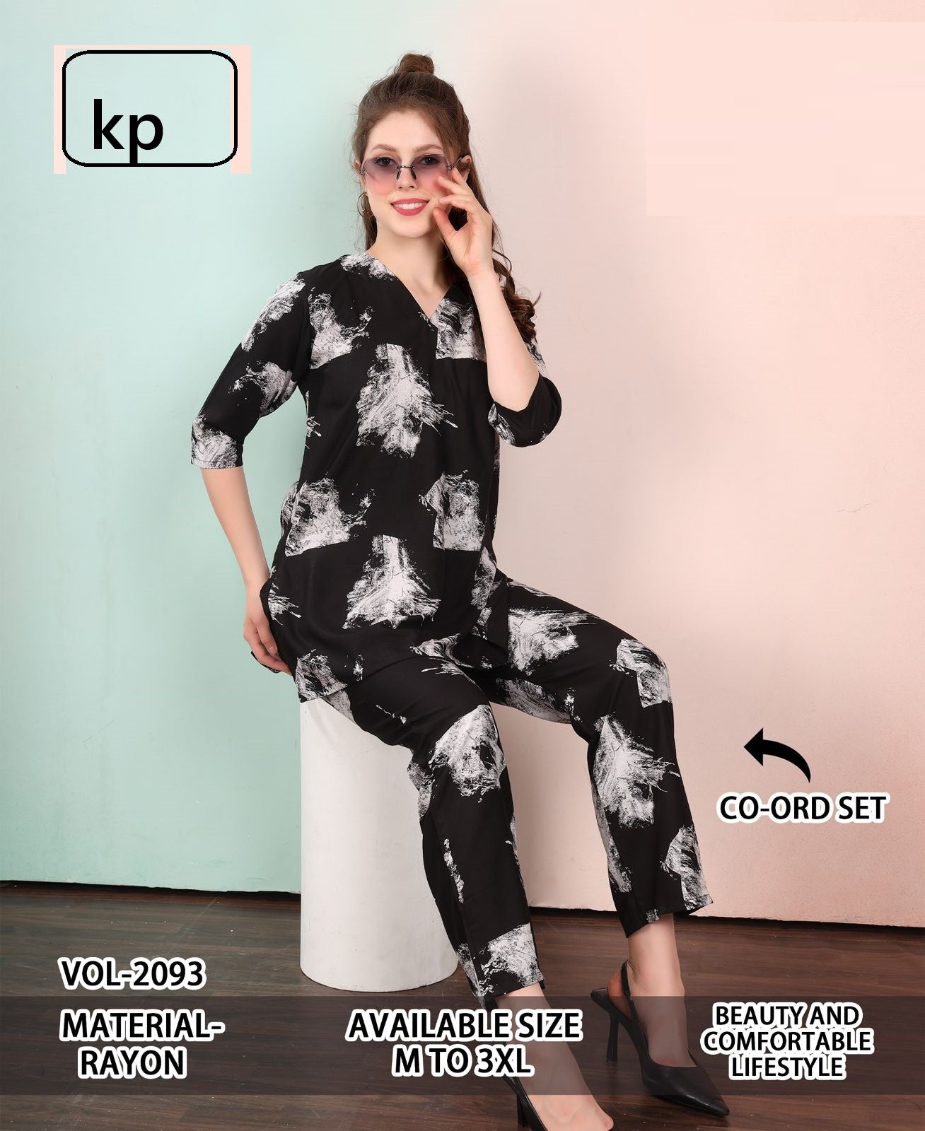 Vol 2093 Kp Rayon 22Kg Co Ord Set Wholesaler India