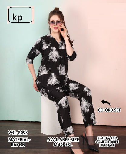 Vol 2093 Kp Rayon 22Kg Co Ord Set Wholesaler India