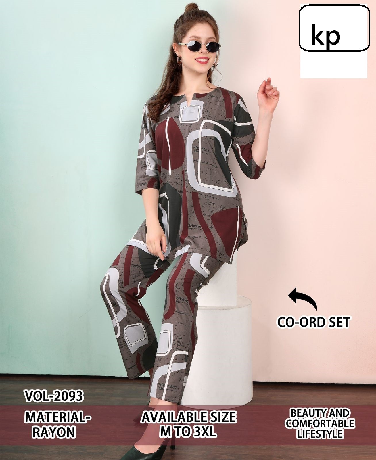 Vol 2093 Kp Rayon 22Kg Co Ord Set Wholesaler India