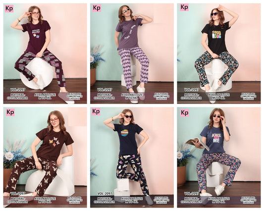 Vol 2097 Kp Sinker Pyjama Night Suits Wholesaler India