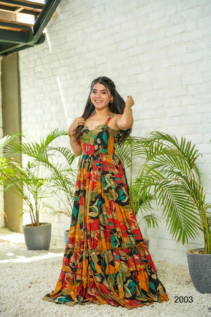 Vol 20 Lucaya Heavy Rayon One Piece Gown Exporter