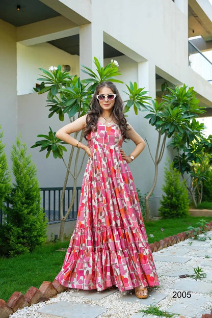 Vol 20 Lucaya Heavy Rayon One Piece Gown Exporter